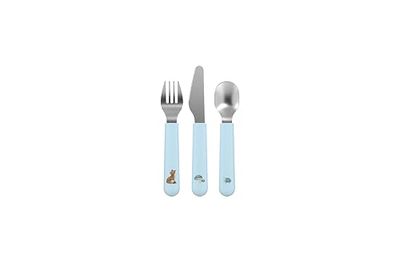 Mepal Children’s Cutlery 3-Piece Set Mio Little Dutch, Children's Flatware, Child-Friendly Utensils from 12 Months, Including Knife, Fork & Spoon, Set of 3, Forest Friends