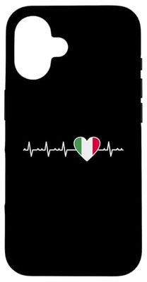 Bandiera Italia Indossare Battito Cuore Italiano Custodia per iPhone 16
