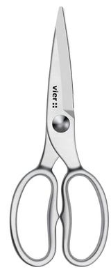 VIER - Forbici da cucina inox professionali lunghe 20 cm (7,87 pollici) forgiate a caldo Grazie al suo spessore, possono tagliare tutti i tipi di cibo.