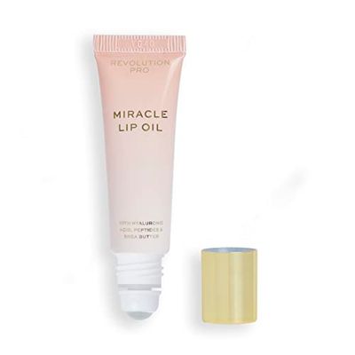 Revolution Pro, Huile Miracle pour les Lèvres, Sérum Hydratant surpuissant, Finition Haute Brillance Longue Durée, Parfum Rose, 8ml
