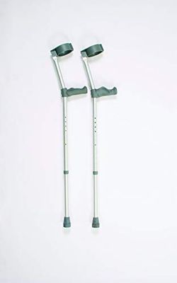 Days Ergonomic Handle Crutch, Double Adjustable, 830 - 1100 mm (27 - 37 Inch) , Forearm Crutch Assistance , Lightweight Walking Aid (Eligible for VAT relief in the UK)