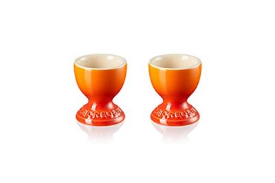 Le Creuset Stoneware Footed Egg Cups, Set of 2, 9 g, 5.3 x 5.3 x 5.9 cm, Volcanic, 89064000900003