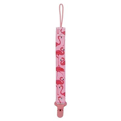 Nuby - Attache-Sucette - Porte-sucette en tissu avec pince en plastique - Rose