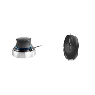 3Dconnexion SpaceMouse Compact 3DX-700059 3D Mouse,black & CadMouse Pro