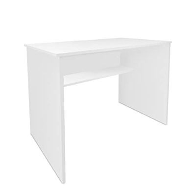 Somnia Bureautafel, computertafel, wit, praktisch en functioneel, afmetingen: 90 cm (B) x 49,5 cm (D) x 77 cm (H), hout, 90 x 49,5 x 77 cm
