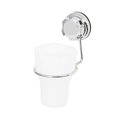 Compactor BESTLOCK Bath Copo para escovas de dentes, RAN7807, cromado, 8 x 11 x 15,5 cm