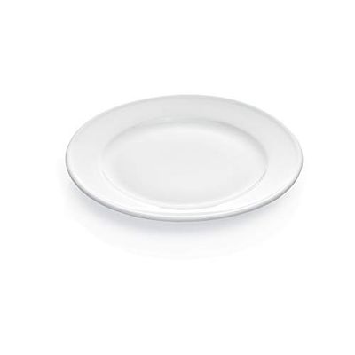 WAS 4929 260 - Piatto in porcellana con bordo rinforzato, Diametro 26 cm, Bianco