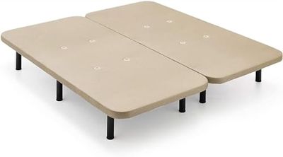 HOGAR24 ES | Base tapissée en Tissu 3D Beige | Comprend des vannes de Respiration | Pieds Non Inclus | Dimensions : 160 x 200 cm