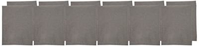 CALITEX Rainbow Pack of 12 Hand Towels Grey Cotton 44 x 44 cm
