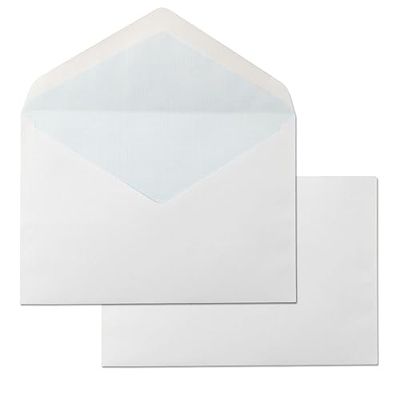 Sobres de Papel, Sobre Papel color Blanco, Sobre Oficio Prolongado 145 x 200 mm, Sobre de Papel Blanco con Cierre Engomado para Invitaciones, Envíos o Almacenaje · m-office (1000 uds, 145x200mm)
