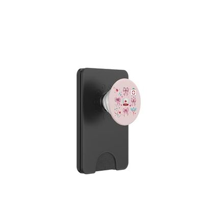 Coquette Bow ER Enfermera de emergencia Enfermera Cinta Rosa Chica Mamá PopSockets PopWallet para MagSafe