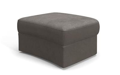 CAVADORE Jawa - Sgabello imbottito a forma di rene, ideale come poggiapiedi o seduta, adatto per il set Jawa, 84 x 43 x 70 cm, colore marrone scuro
