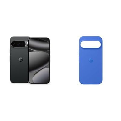 Google Pixel 10 Pro - Unlocked Android Smartphone with Gemini, Triple Rear Camera System, 24+ Hour Battery and 6.3" Super Actua Display - Obsidian, 128GB+Case