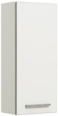Pelipal Quickset 953 Armadietto pensile, Legno ingegnerizzato, Bianco Lucido/Bordo in Cemento, H x B x T / 70 cm x 30 cm x 20 cm