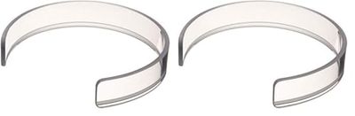 HOMECRAFT Invisible Food Guard, Reusable Snap-On Plastic Ring Fits 8.5"-10" Plate, 1.25" High Crystal Clear Plastic Plate Ring, Kitchen Aid with Sure Fit to Prevent Spills, Dishwasher Safe Guard