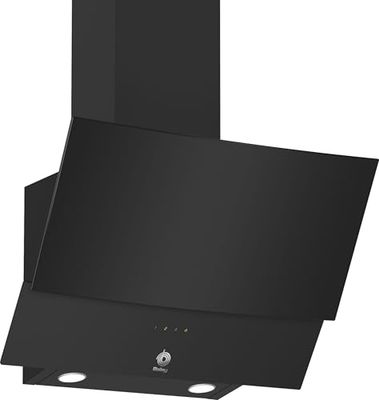 Balay - Campana decorativa de pared, Control táctil, Iluminación LED, 3 potencias re extracción, Cristal Negro, 3BC565GN