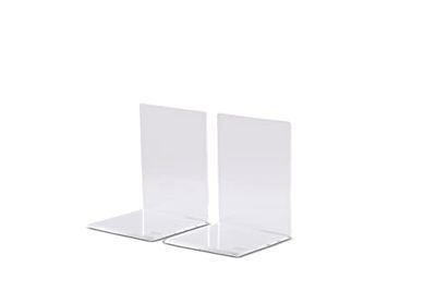 Maul acrylic bookends Modern 8 x 8 x 10 cm transparent