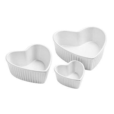 Premier Housewares 3-delige Cocotte Set Wit