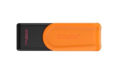 Kingston DataTraveler Exodia S Unidad Flash USB - 256GB - USB 3.2 Gen 1 - USB Type A - Negro/Naranja - DTXS/256GB