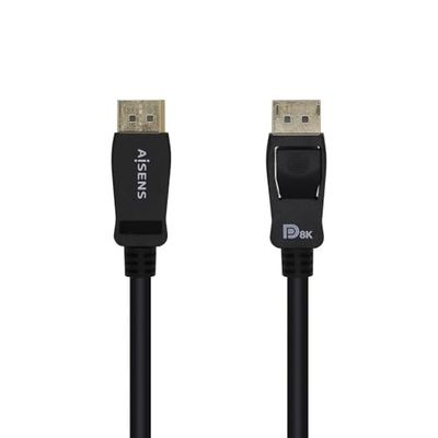 VoltShine Câble DisplayPort 1.4 certifié 8 K 60 Hz, DPM-DPM, 3 m, noir, idéal pour la connectivité haute résolution sur les écrans et les appareils multimédias.