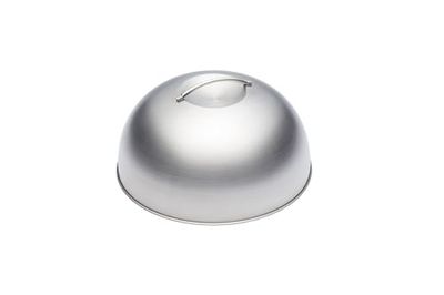 MasterClass Cúpula para fundir y tapa para hamburguesas, vaporizador para hamburguesas, fundidor de queso, acero inoxidable, 22,5 x 12 x 16 cm, plateado