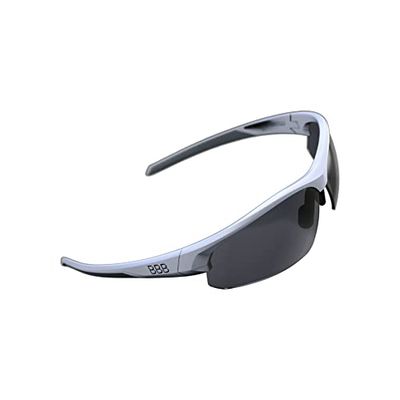 BBB Cycling Sportglasses Impress Sole per Uomo e Donna, Occhiali da Bicicletta con Lenti intercambiabili, Policarbonato, MTB Road Urban Cycling, BSG-58 Unisex-Adulto, Bianco, M