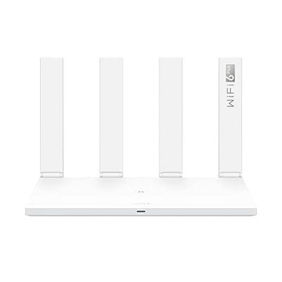 HUAWEI WiFi AX3 Quad Core Router, WiFi 6 met Quad-core, snelheid tot 3.000 Mbps, tot 128 Dual-Band-apparaten, 1x Gigabit WAN & 3x Gigabit LAN-poorten, Wit
