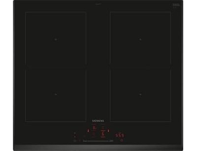 Siemens ED651HQB1E iQ500 - Placa de inducción inteligente de 60 cm, autosuficiente, sin marco, touchSlider, extractor de humos inteligente, powerBoost, botón favorito, inducción combinada, color negro