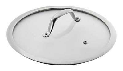KUHN RIKON Couvercle en verre avec poignée en acier inoxydable, 24 cm