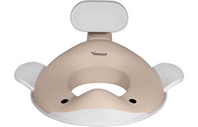 Kindsgut Kindertoiletbril Walvis voor kinderen, schattig walvisdesign, verkrijgbaar in moderne kleuren, vrij van schadelijke stoffen en kindvriendelijk, zand
