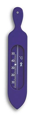 TFA Dostmann Thermomètre de bain Thermomètre de baignoire, 14.3018.06, analogique, pour déterminer la température de l'eau, sans BPA, particulièrement précis, bleu