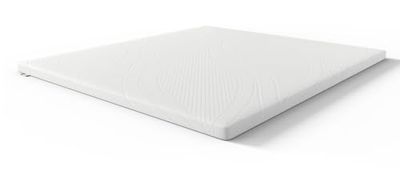 Novilla Madrassbäddmadrass 100 x 200 5 cm höjd gel bäddmadrass minnesskum madrasskydd för resårsäng husvagn, bäddsoffa, madrassöverdrag, tvättbart Oeko-TEx