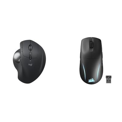 Logitech MX Ergo S & Corsair M75 Wireless RGB Souris de Jeu
