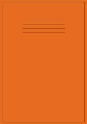 Half Plain Half Lined Exercise Book A5: Top Blank and Bottom 20mm Wide Ruled Notebook for kIds | 100 Pages, 90gsm White Paper | Children's Write and ... Learning, Classroom Writing Supplies - Orange