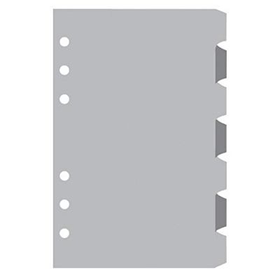 Exacompta - 14222E - Recharge intercalaires pour Organiseur Exatime 14 - Jeu de 7 intercalaires gris