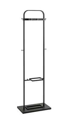 HAKU Möbel Modern Coat Stand Chrome Black Metal Dimensions W 54 x H 175 x D 30 cm