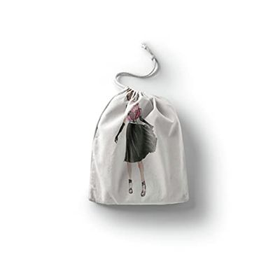 Bonamaison Printed Cotton Produce Bag with Drawstring, Reusable Grocery Bag, Biodegradable Eco-Friendly Bags, Travel Pouch, Sachet Bags, Shopping Bag, Eco Friendly, Foldable, Size: 12x15 cm