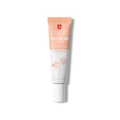 Erborian - Coréen Super BB Crème au Ginseng - Soin du Visage Teinté Haute Couvrance Anti-Imperfections - Correcteur et Perfecteur de Teint - Protection Solaire SPF 20 - Clair 15 ml