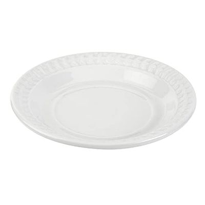 Portmeirion BAWHXX05073 8" Plate (O) White S/4, Earthenware