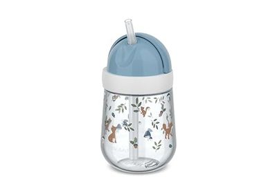 Mepal Straw Cup Mio Little Dutch, Toddler Straw Cup from 9 Months, Leak-Proof Drinking Bottle for Toddlers, Dishwasher-Safe & BPA-Free, 300 ml, Forest Friends
