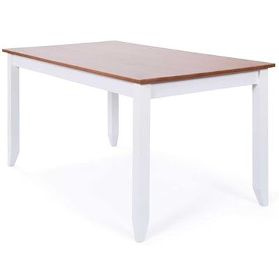 Inter Link - Mesa - Mesa de sala de jantar - pinho branco maciço envernizado à água - Placa castanha - Westerland 1.2