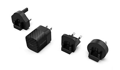 Energizer - Snellader USB-C 20 W - zonder kabel - 4 stopcontacten inbegrepen (EU/US/UK/AU) - zwart
