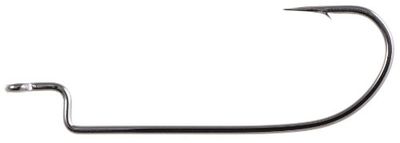 Owner offset Shank Worm Hook, Black Chrome, Kl574p Sweatshirt - Bambini, 3/0 (5 per pack)