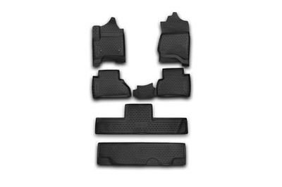 Element Dokładnie dopasowane dywaniki gumowe premium 3D pasujące do Chevrolet Tahoe, 2015->, 6-częściowy