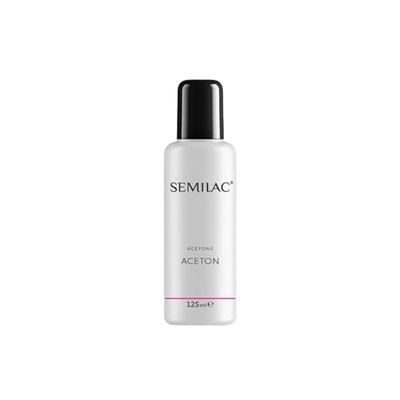 Semilac 100% Pure Acetone Salon Strength Nail Polish Remover For Gel Nail Polish Soak Off Gel Polish Acrylic Nails And Fibreglass Extensions. Dermatologically Tested. 125ml