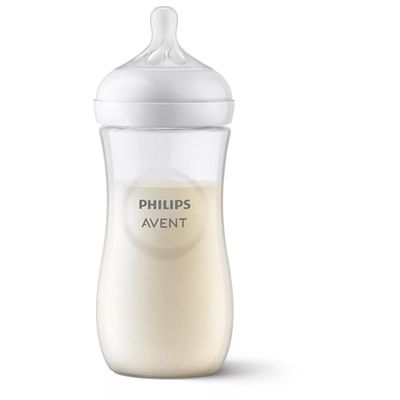 Philips Avent Biberón Natural Response: biberón de 330 ml sin BPA para bebés a partir de 3 meses (modelo SCY906/01)