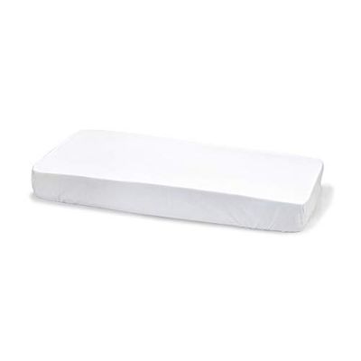 Cambrass - Lençol-capa de algodão - Lençol ajustável com borracha, roupa de cama para bebé com tratamento Sanitized, berço 70 x 140 x 19 cm branco