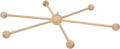 Rayher 6115500 Móvel berço de madeira, para artesanato, ø 33 cm
