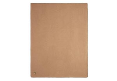 Jollein 517-522-66072 Kinderdeken, gebreide deken met teddybont, basic gebreid biscuit (100 x 150 cm)