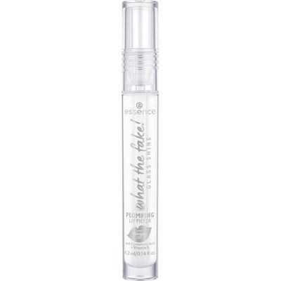 Essence What The Fake! Glass Shine Plumping Lip Filler, Lip Booster, Moisturizing, Hydrating, With Vitamins, Express Result, Natural, Shiny, 4.2Ml